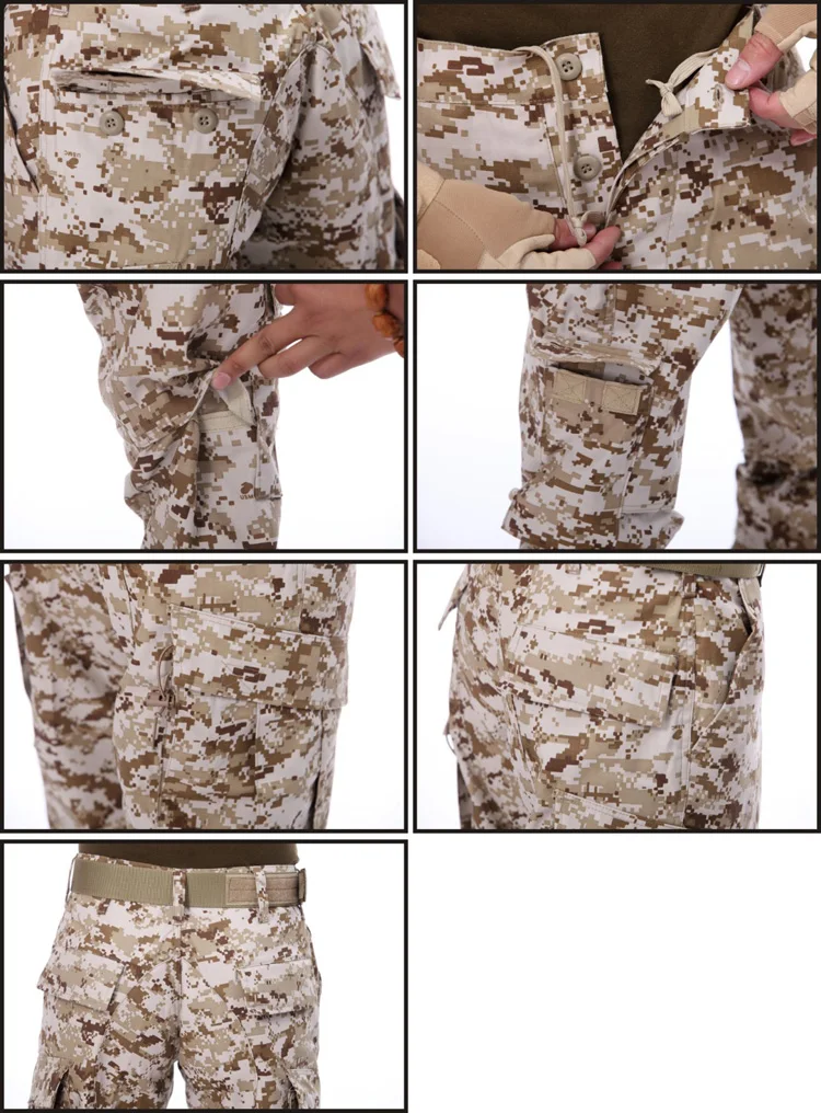 Высокое качество A-TACS FG ACU CP черный цвет брюки из рипстопа военная форма Тактический пустынный камуфляж охотничьи брюки BDU стиль
