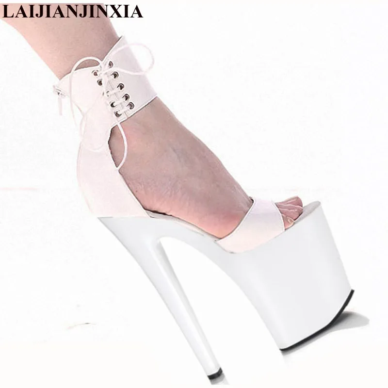 LAIJIANJINXIA 20cm new super high heels manufacturers selling package with sandals, high heel sexy nightclub Dance Shoes