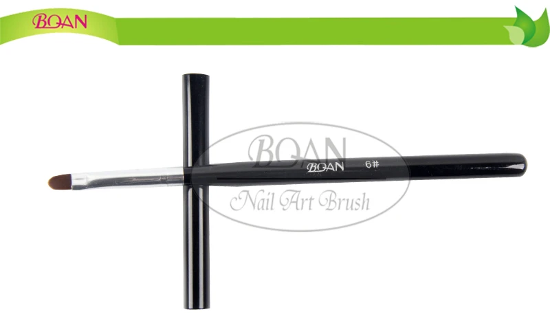 BQAN 6# овальные кисти для УФ-геля акриловые Дизайн ногтей строитель DIY деревянные инструменты для ногтей дизайн ногтей, ручка с кисточкой рисование