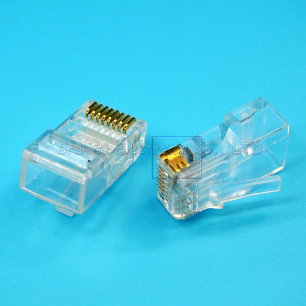 25 шт. RJ45 категории 6 Кристалл Разъем сетевой кабель головка CAT6 Сетевой интерфейс| |
