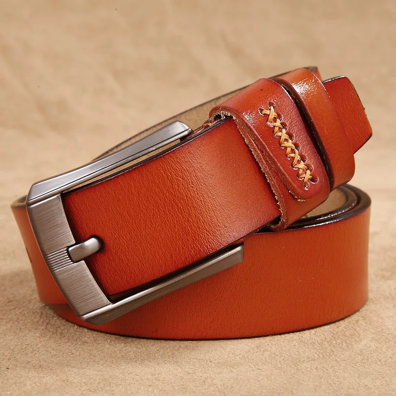 Роскошный мужской ремень из натуральной кожи высокого качества винтажный