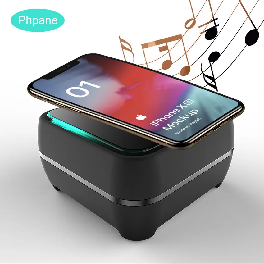 Беспроводное зарядное устройство с Bluetooth динамиком Chargeur Индукционная зарядка