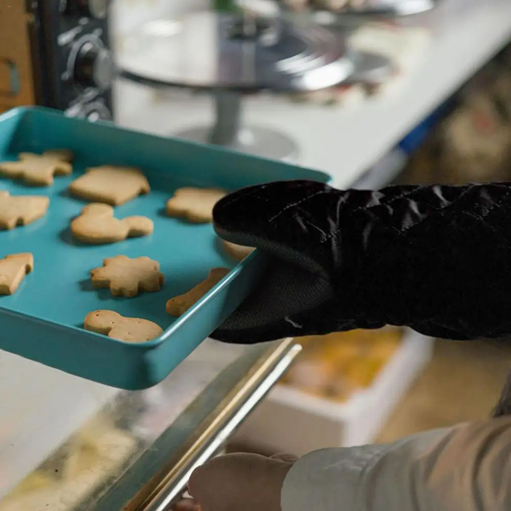 

Lengthen Silicone Insulated Gloves High Temperature Resistance Thicken Oven Glove Anti-scalding Non-slip Microwave Oven Gloves