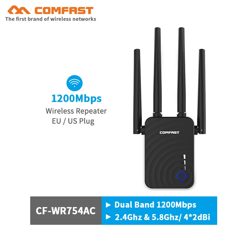 Новый подарок 1200 Мбит/с 2 4G и 5G беспроводной Wi-Fi ретранслятор для AP/Router 802.11ac