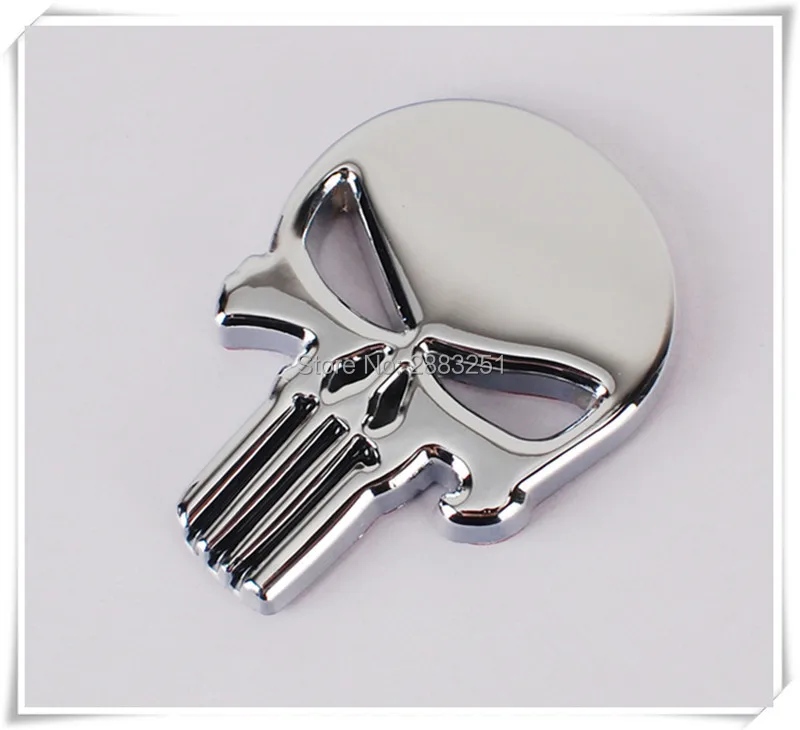 Аксессуары Каратель Череп автомобильный металлический значок со скелетом авто