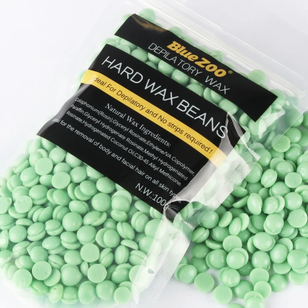 

New Arrival 1 bag Tea Tree Flavor No Strip Depilatory Hot Film Hard Wax Pellet Waxing Bikini Hair Removal Bean 100g