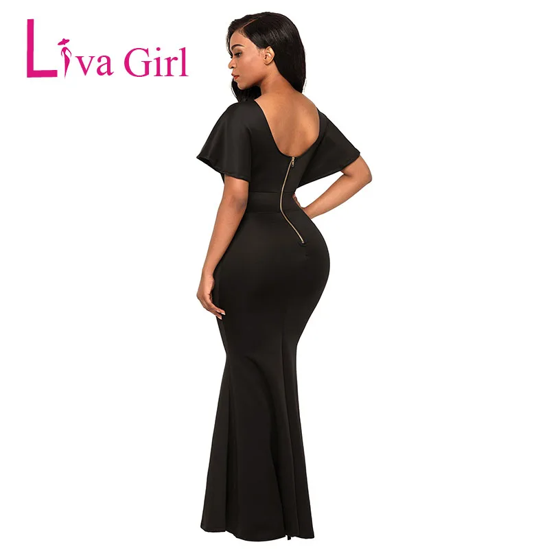 LIVA GIRL винтажные Вечерние Длинное Платье женское сексуальное платье с открытыми