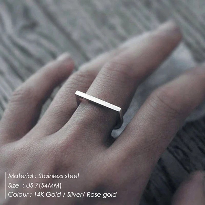 YD15168 E-Manco трендовые кольца из нержавеющей стали для женщин, винтажное геометрическое мизинчиковое кольцо, изысканные составной Круглый Кольца средней длины, ювелирные изделия - Цвет основного камня: YD15168