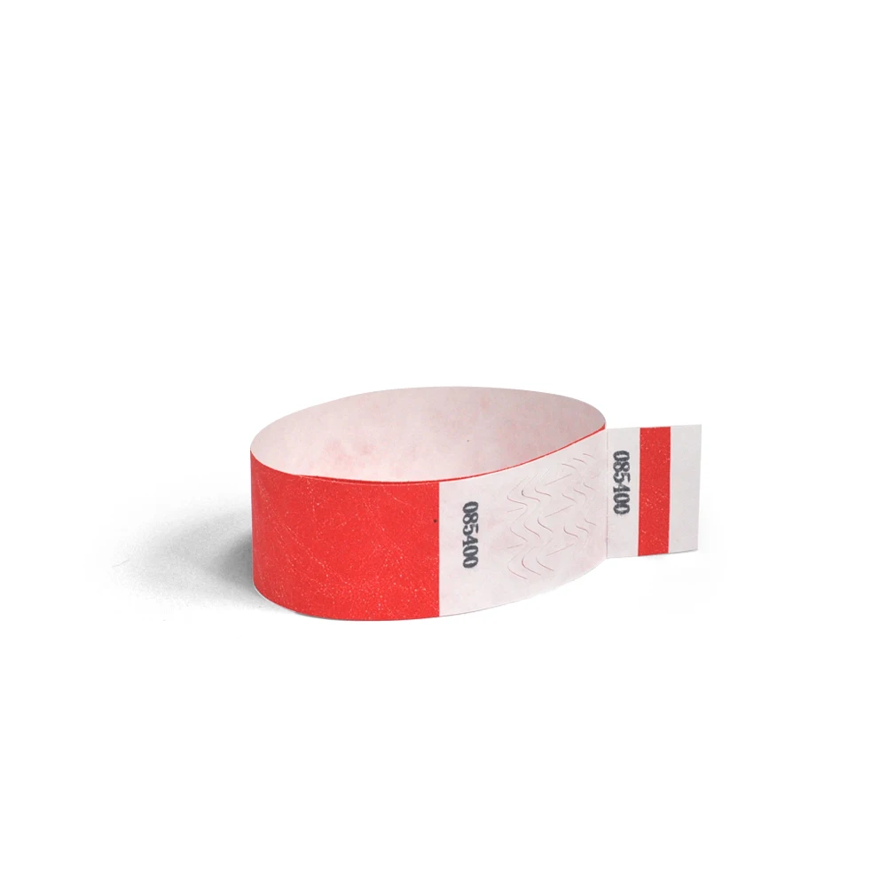 Red Solid NEW Color 1" Tyvek Wristbands Stub Detachable for ID Paper Wristbands for Party Events Only 100 Pieces - Цвет: Red