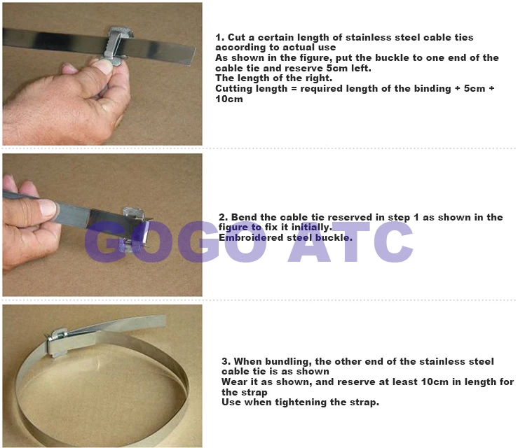 304 SUS tooth buckle traffic warning indication monitoring card fasteners strap accessories 19-20mm wide universal clip | Обустройство