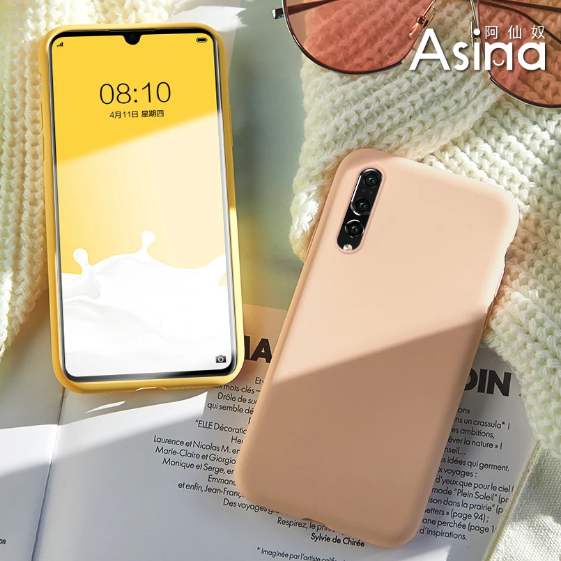 Оригинальный чехол из жидкого силикона для Huawei P20 Lite Простой Прозрачный Бампер Pro