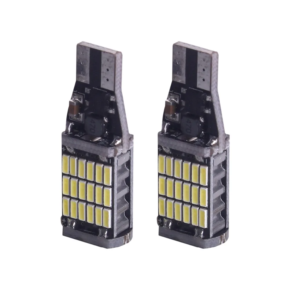 10 шт. автомобильный Стайлинг W16W T15 921 45SMD LED 4014 чип лампа высокой мощности