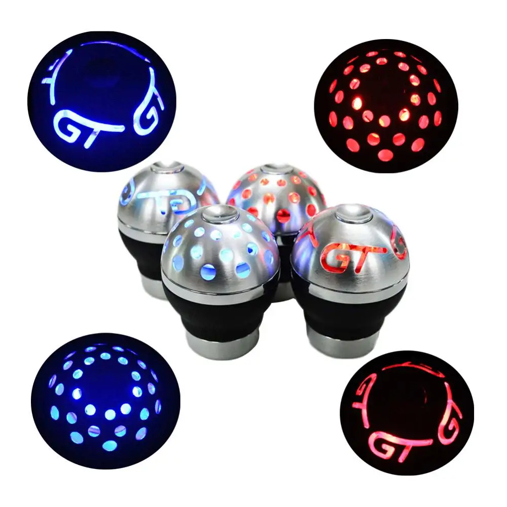 LED Gear Shift Knob for AT MT Shifter Lever 3 Aadapters switching adapters Cool Funny Automobile Acessories Auto Decoration part
