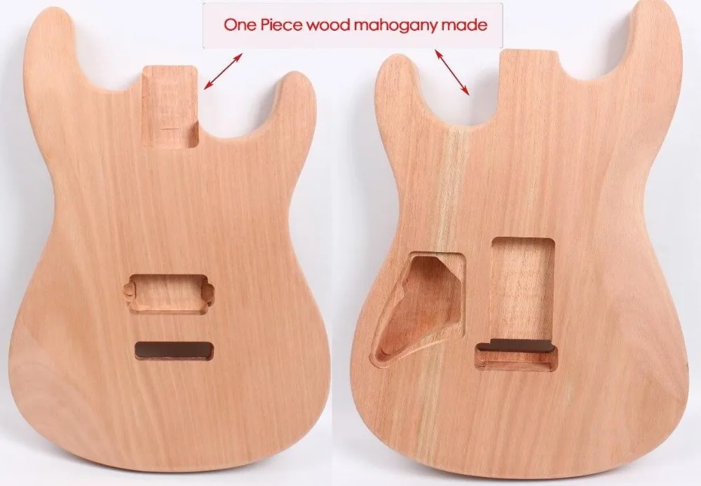 Электрогитара Strat body Один Кусок Красного дерева неоконченная Гитара DIY