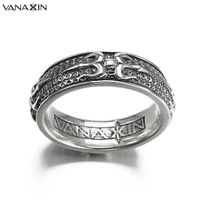 vintage silver plated party rings high quality jewelry hiphop engagement male ring provide drop shipping box
