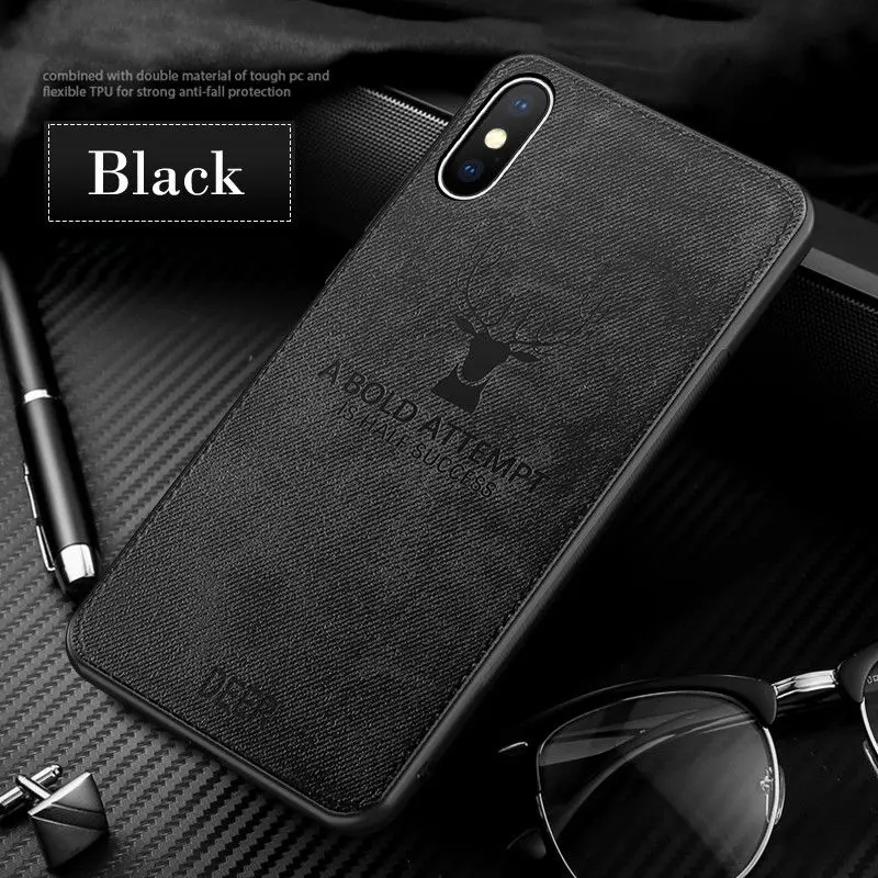 Black Роскошные рождественские Чехлы Бэтмена с оленем для iphone 11 7 8 6 Plus 5s SE ультра тонкий мягкий силиконовый чехол для iphone X 10 XS Max XR - Цвет: Black