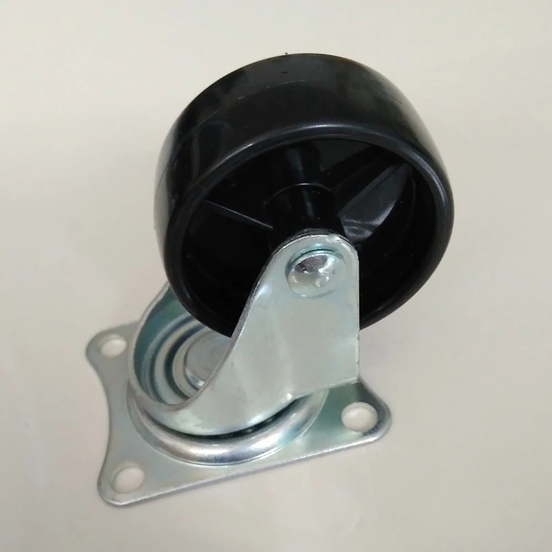2 дюймов черный Универсальный колеса на шарнирах с верхней пластины