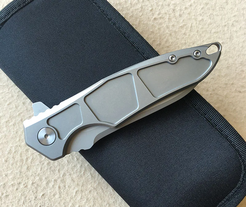 

LEMIFSHE Flipper Folding Knife S35VN blade Titanium alloy handle outdoor camping hunting pocket kitchen fruit Knives EDC Tool