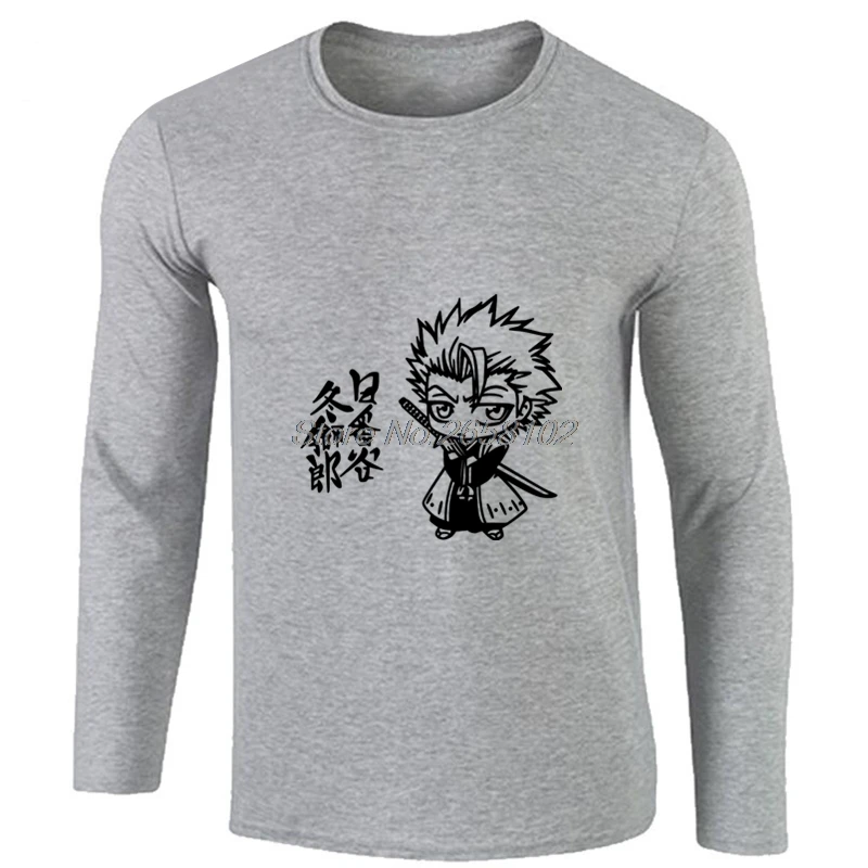Футболка отбеливающая Hitsugaya Toushirou с аниме принтом Мужская хлопковая футболка