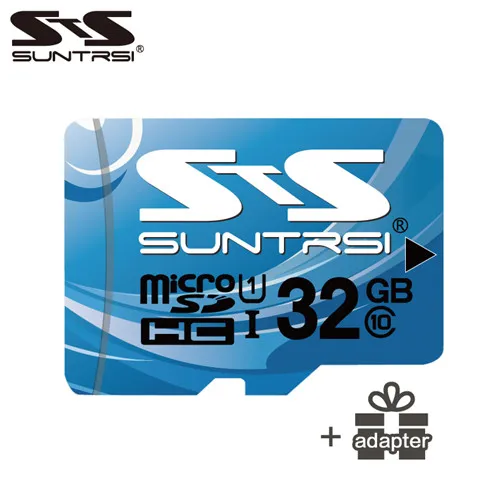 Suntrsi Microsd SD карта 256 ГБ 128 Гб карта памяти Мини TF карта класс 10 высокоскоростная Micro TF карта 64 ГБ реальная емкость - Емкость: 32GB with adapter