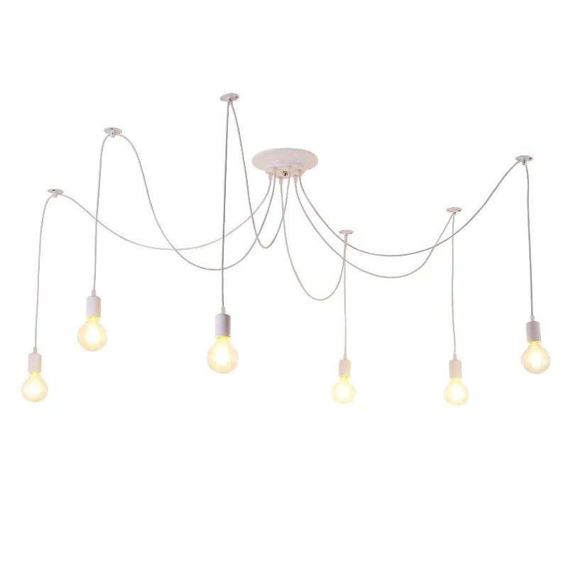 

Loft modern Retro big Spider Chandelier Lighting LED DIY 12 Lights Retro vintage E27 AC 110V 220V black lamp lustre chandeliers