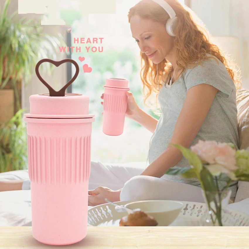 Натуральная соломенная пластиковая бутылка для воды кружка кофе и чая 350 мл