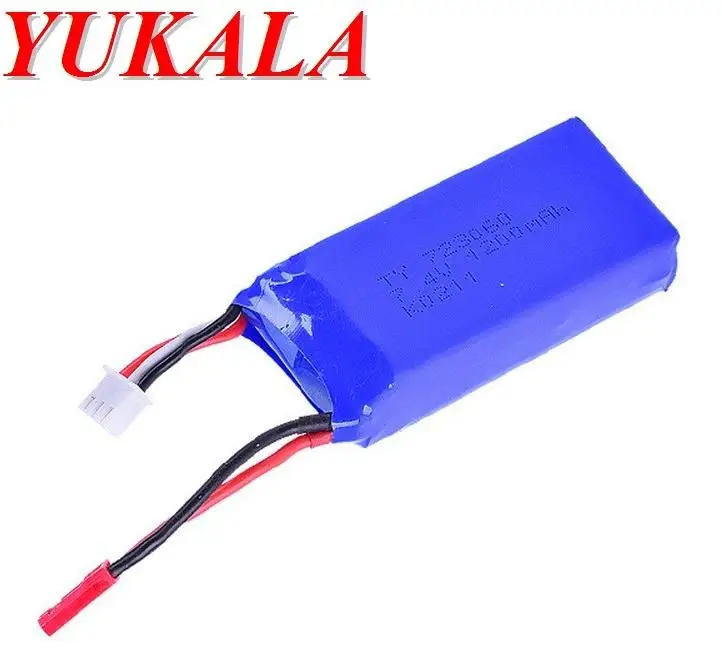 

YUKALA 7.4v 1200mAh Li-polymer battery 723060 for RC car HC6 Wltoys A949 A959 A969 A979 k929 rc helicopter V262 V333 V353 V666