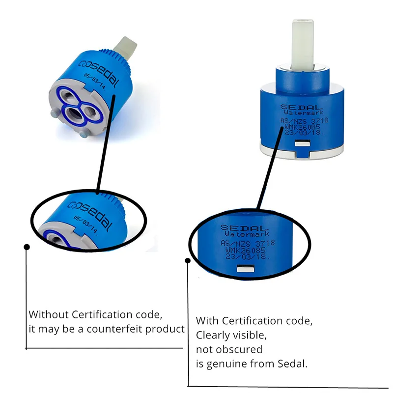 Smesiteli Ceramics Faucet Cartridges 40/35/25mm Cartridge Mixer Low Torque Faucet Accessories Spindle Flat Base Free Rotation
