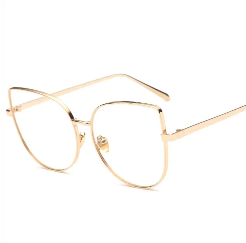 Новинка роскошные солнцезащитные очки кошачий глаз Золотая оправа для очков