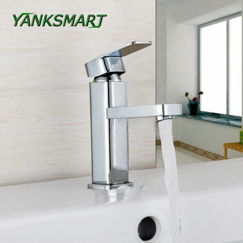Хромированный полированный Смеситель для ванной комнаты YANKSMART раковина с одной