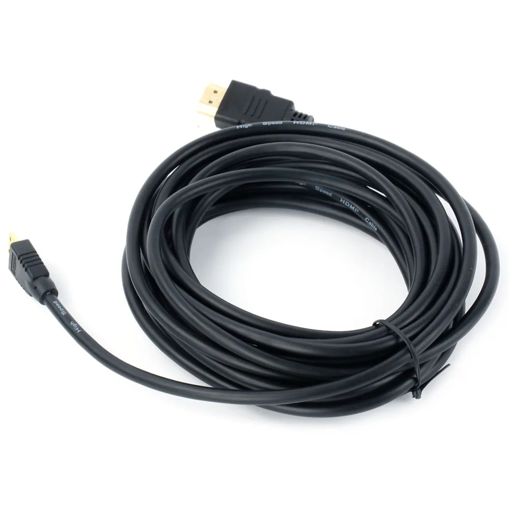 5 м 15 футов Золотой HDMI к мини кабель свинца v1.4 для HDTV DV 1080p высокая скорость |