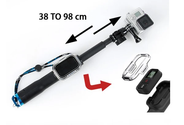 Для Go Pro аксессуары 39 ''выдвижной ручной шест Телескопический монопод палка Wifi
