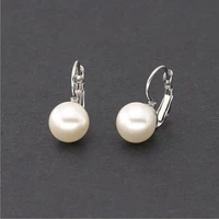 316l stainless steel vacuum plating no fade allergy free 10mm pearls drop earrings for women and girls