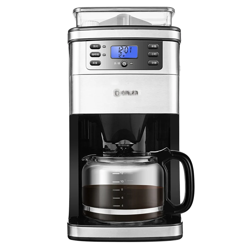 

1.5L Full Automatic American Coffee Maker Machine Coffee Bean Grinder Drip Type Cafe Americano Machine DL-KF4266 900W 220V