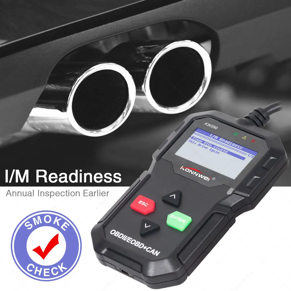 KONNWEI KW590 OBD2 сканер штрих кода поддерживает OBD II функции для студийной съемки с