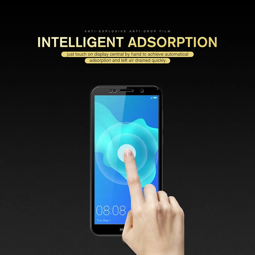 Закаленное стекло 9 H для Huawei Y5 Prime 360 huawey y 5 lite hauwei y7 huawie y9 2018 huwei 7 9|Защитные стёкла и