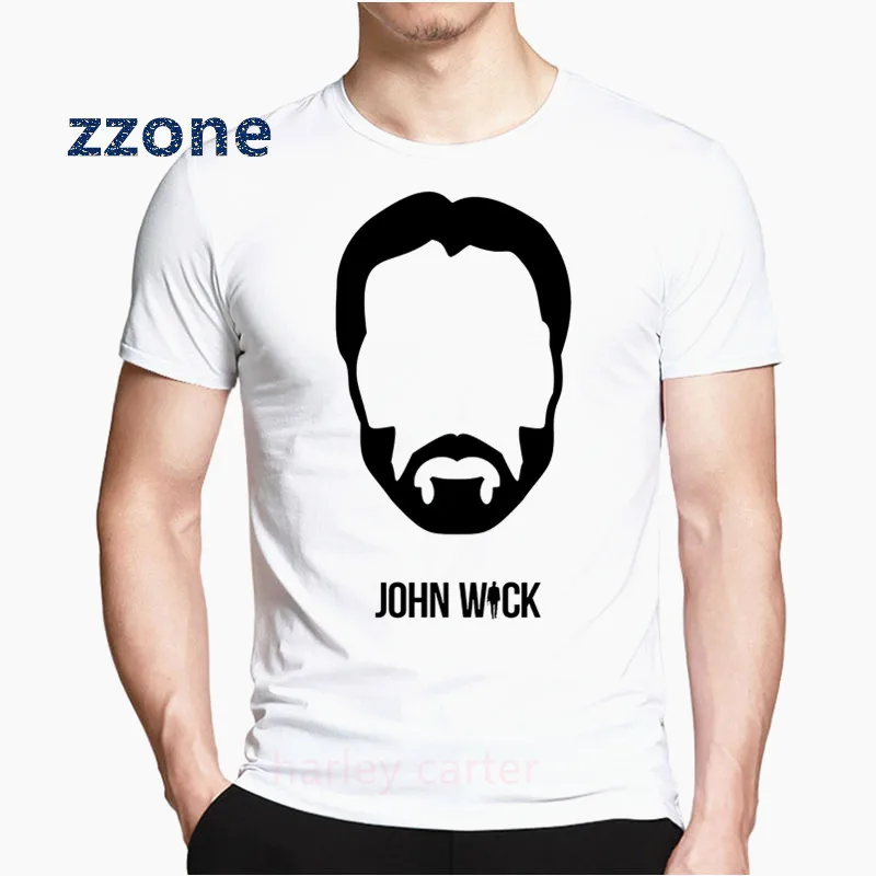 Футболка John Wick Мужская футболка с забавным принтом модная коротким рукавом