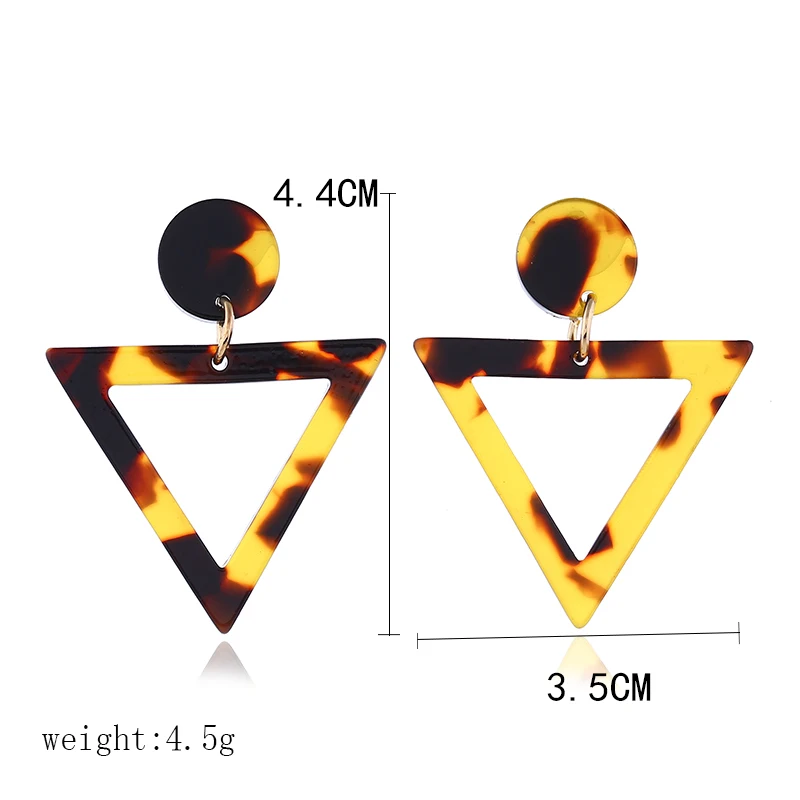 

Europe and America Female Sequin Gold Drop Earrings &Simple Acrylic Brincos For Look Slim 2019 Women Clothing Accessories Gifts