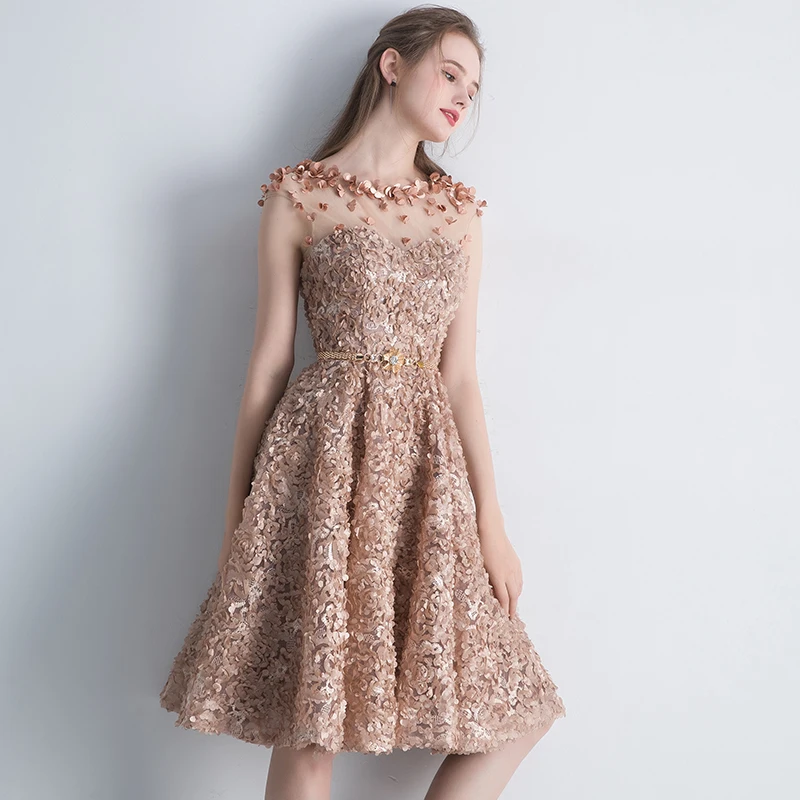 SSYFashion/Новое Элегантное кружевное вечернее платье для невесты банкета простое