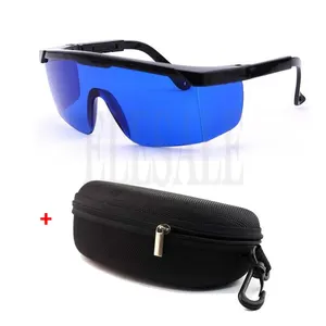 Очки защитные для Лазерной защиты глаз, голубые линзы для защиты от красных и УФ-лазеров, с портативным чехлом, 590-690нм635нм650нм