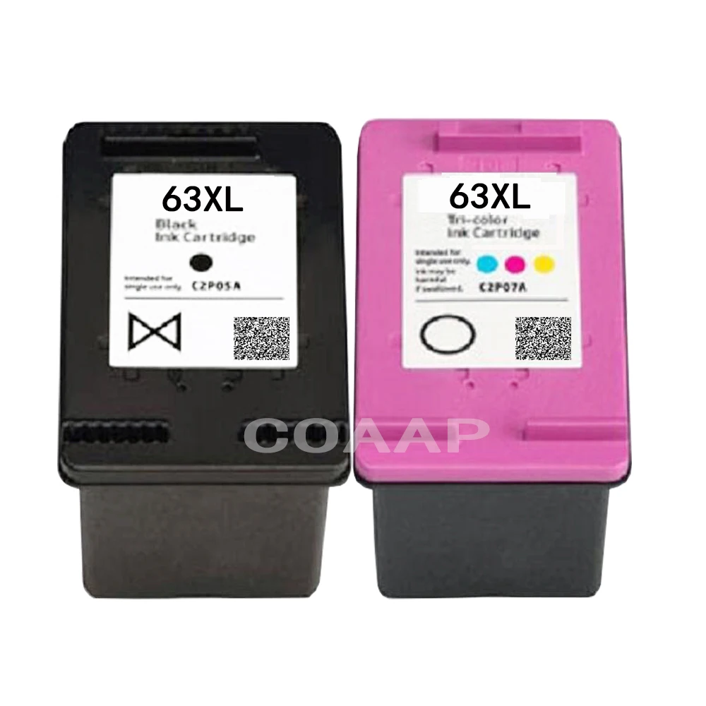 Сменный картридж для принтера HP 63 HP63XL Deskjet 1111 1112 2130 2131 2132 3630|Чернильные картриджи| |
