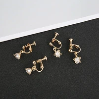 star screw clip on earrings non piercing earrings for women