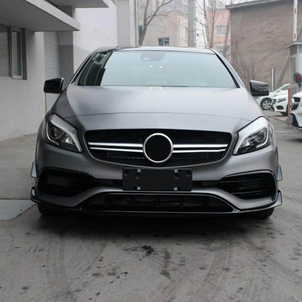 Передний бампер для губ Canards Vents Mercedes Benz W176 A Class A200 A250 A45 AMG Hatchback 2016 Now 9 шт.