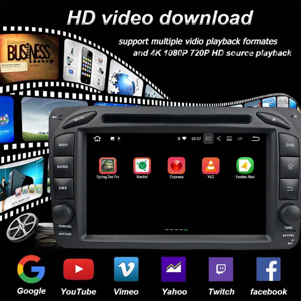 Двойной Din Автомобильный dvd-плеер для Mercedes-Benz ML CLK SLK W163 W203 W209 Bluetooth Авторадио GPS