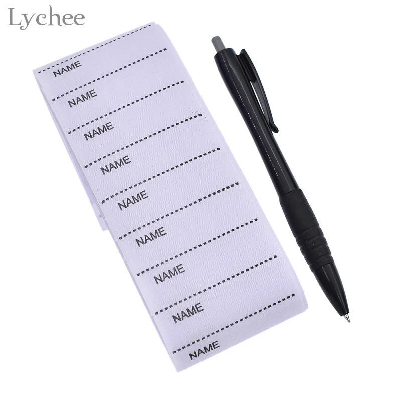 Lychee Life 100 шт. наклейки с надписью на одежду белые моющиеся именные этикетки