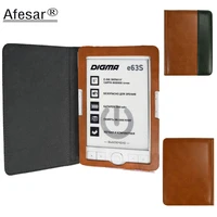 afesar flip cover for digma e63s e63sdg ereader pu leather book case magnetic clasp flip good fit r63s r63sdg ebook pouch capa