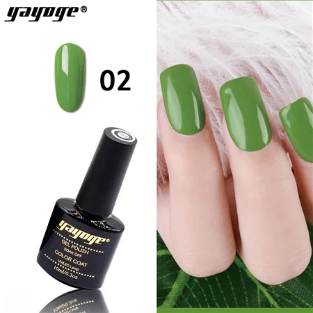 YAYOGE 108 цветов продукт Гель-лак 10 мл/0,3 унций УФ-гель лак все для ногтей верхнее покрытие УФ-светодиодный гель долговечный гель для нейл-арта - Цвет: Olive green 2