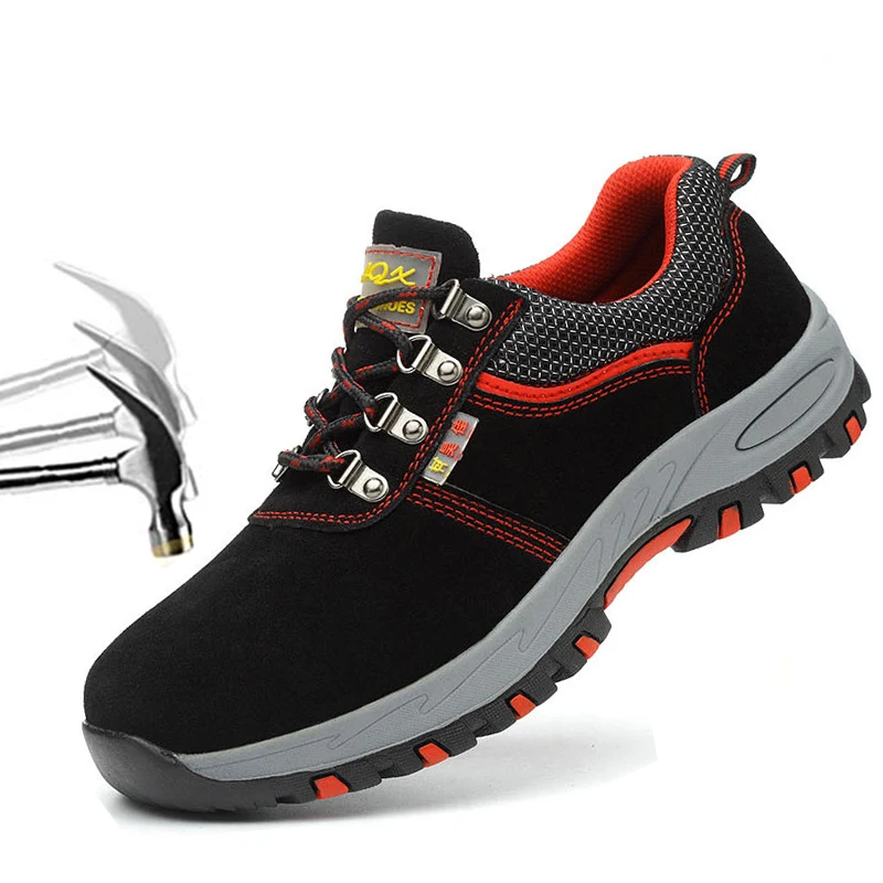 Мужская обувь со стальным мысом безопасная для работы дышащие
