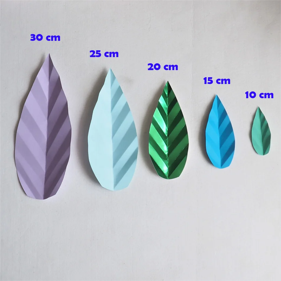 Искусственные цветы оставьте Fleurs Artificielles фон матч листья гигантские бумажные листья Свадебная вечеринка Декор Baby Shower детская