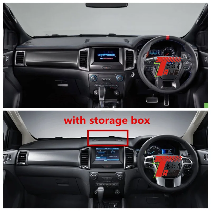 Накладка на приборную панель автомобиля TAIJS для Ford Ranger 2015 2019 без коробки хранения
